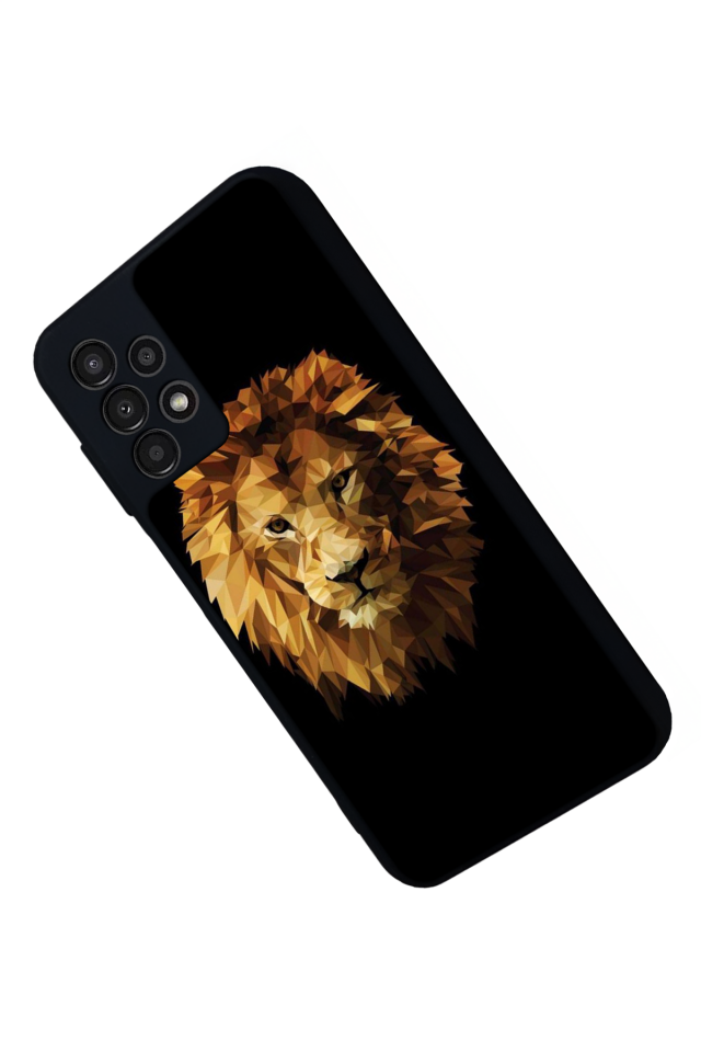 Samsung Galaxy A13 Uyumlu Aslan Tasarımlı Glossy Premium Kılıf