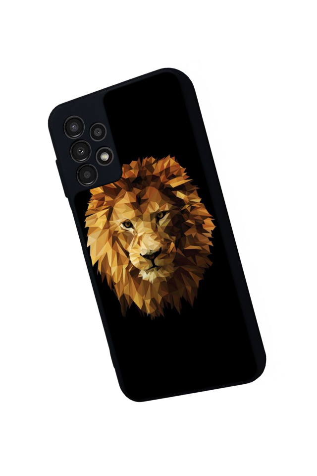 Samsung Galaxy A13 Uyumlu Aslan Tasarımlı Glossy Premium Kılıf