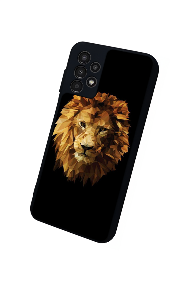 Samsung Galaxy A13 Uyumlu Aslan Tasarımlı Glossy Premium Kılıf