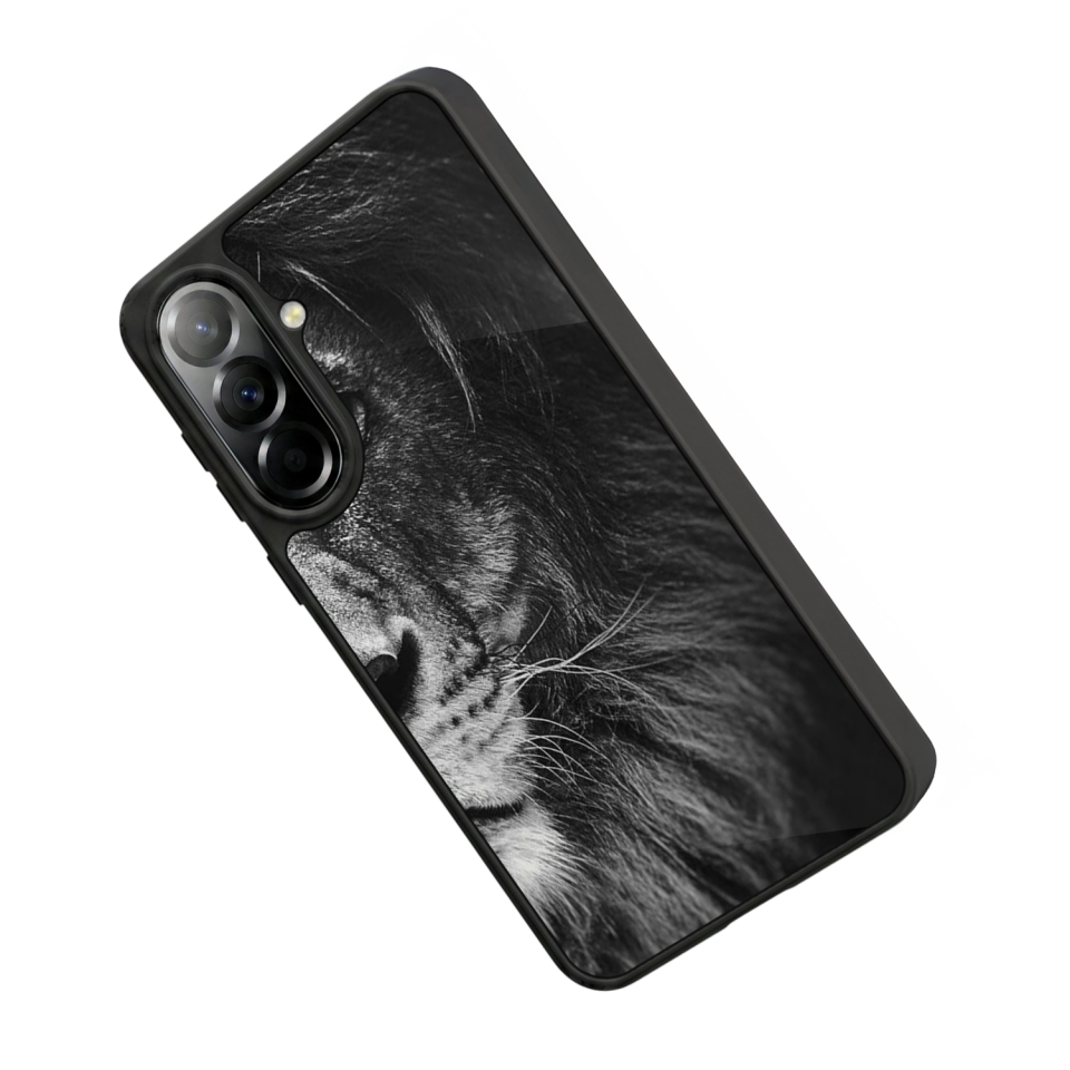 Samsung Galaxy A37 Uyumlu Aslan Tasarımlı Glossy Premium Kılıf