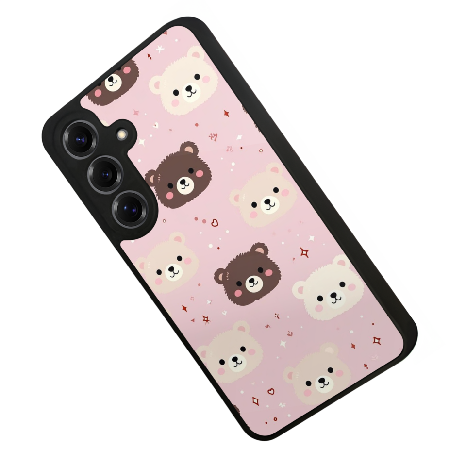 Samsung Galaxy S25 Uyumlu Ayı Tasarımlı Glossy Premium Kılıf