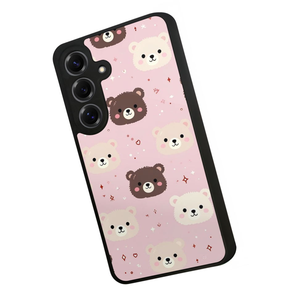 Samsung Galaxy S25 Uyumlu Ayı Tasarımlı Glossy Premium Kılıf