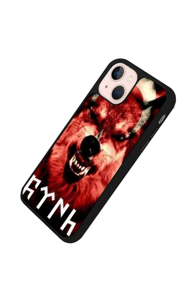 iPhone 15 Uyumlu Bozkurt Tasarımlı Glossy Premium Kılıf