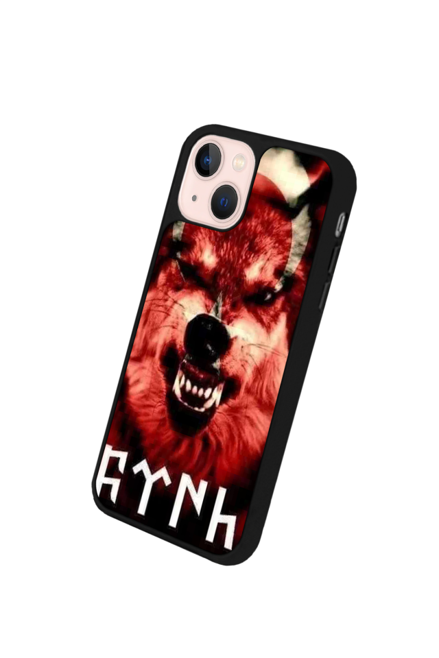 iPhone 15 Uyumlu Bozkurt Tasarımlı Glossy Premium Kılıf