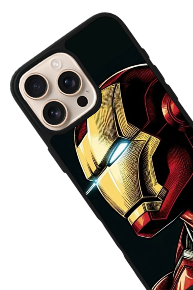 iPhone 15 Pro Max Uyumlu  Iron Man ( Demir Adam ) Tasarımlı Glossy Premium Kılıf