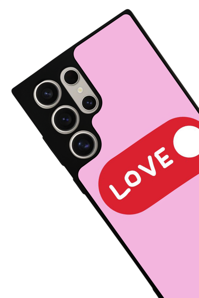 Samsung Galaxy S22 Ultra Uyumlu Kalp Love Tasarımlı Glossy Premium Kılıf