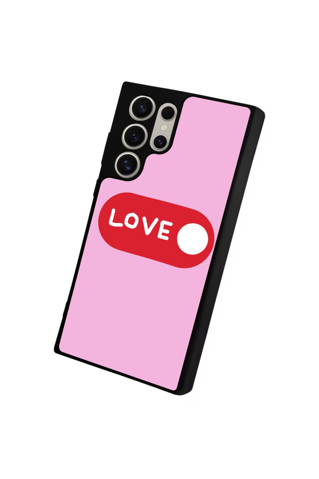 Samsung Galaxy S22 Ultra Uyumlu Kalp Love Tasarımlı Glossy Premium Kılıf