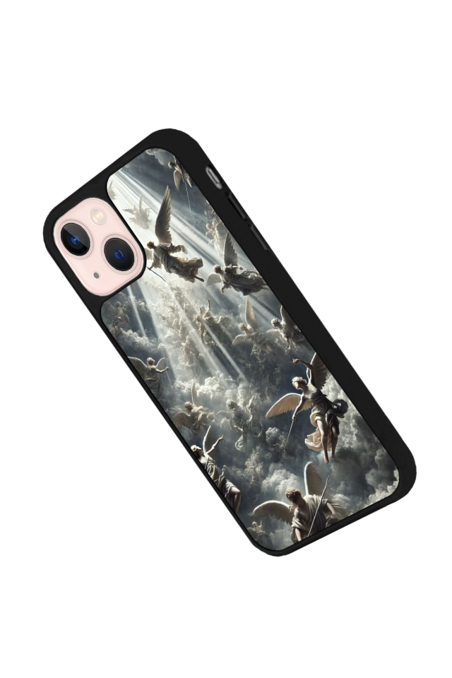 iPhone 13/14 Uyumlu Melek Tasarımlı Glossy Premium Kılıf