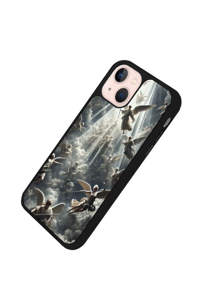 iPhone 13/14 Uyumlu Melek Tasarımlı Glossy Premium Kılıf