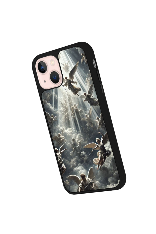 iPhone 13/14 Uyumlu Melek Tasarımlı Glossy Premium Kılıf