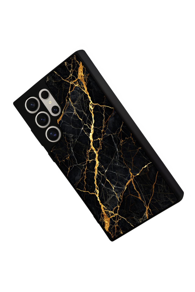 Samsung Galaxy S24 Ultra Uyumlu Mermer Marble Tasarımlı Glossy Premium Kılıf