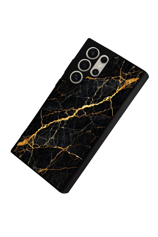 Samsung Galaxy S24 Ultra Uyumlu Mermer Marble Tasarımlı Glossy Premium Kılıf