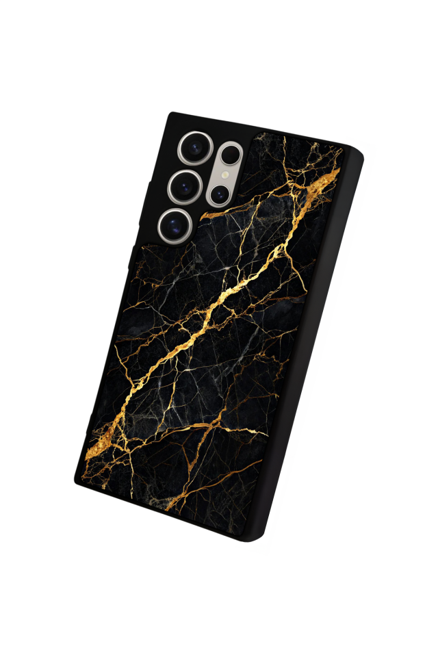 Samsung Galaxy S24 Ultra Uyumlu Mermer Marble Tasarımlı Glossy Premium Kılıf