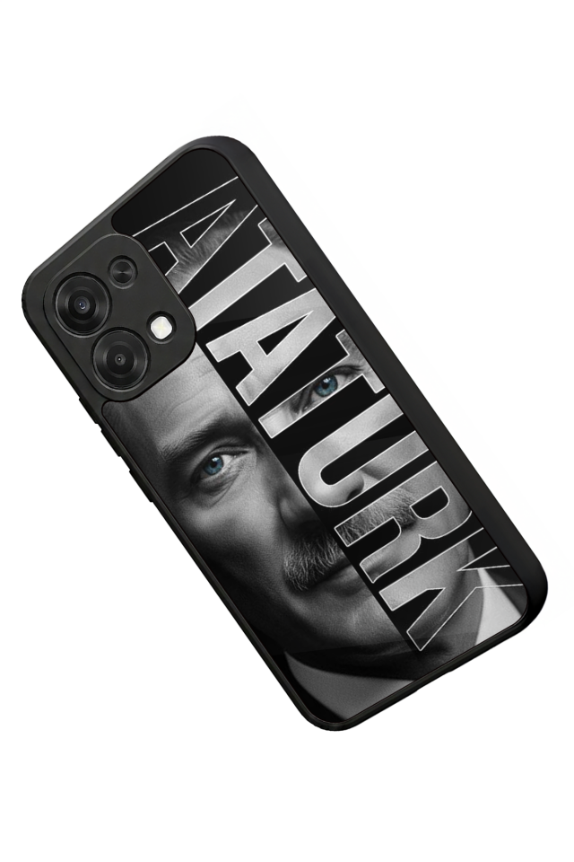 Oppo A6 Pro Uyumlu Mustafa Kemal Ataturk Tasarımlı Glossy Premium Kılıf