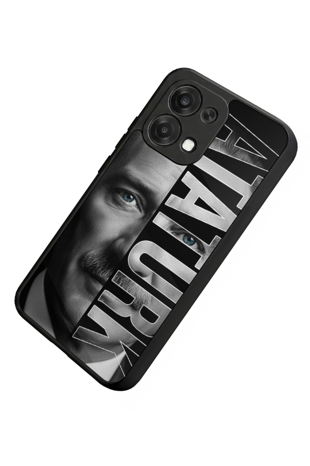 Oppo A6 Pro Uyumlu Mustafa Kemal Ataturk Tasarımlı Glossy Premium Kılıf