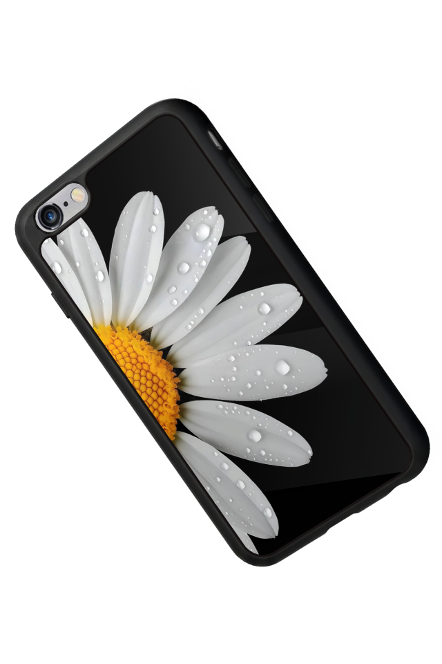 iPhone 6 Plus Uyumlu Papatya Tasarımlı Glossy Premium Kılıf