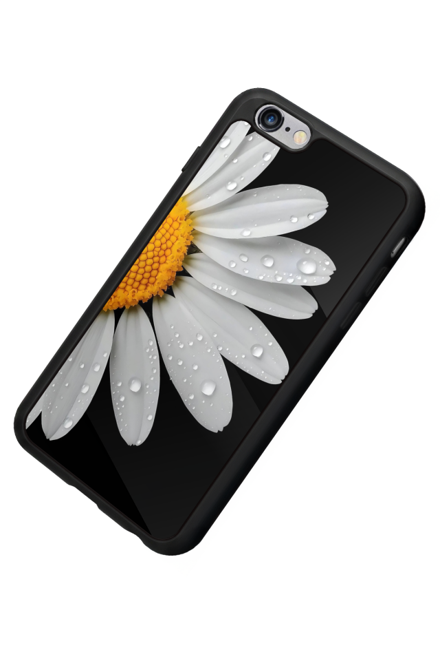 iPhone 6 Plus Uyumlu Papatya Tasarımlı Glossy Premium Kılıf