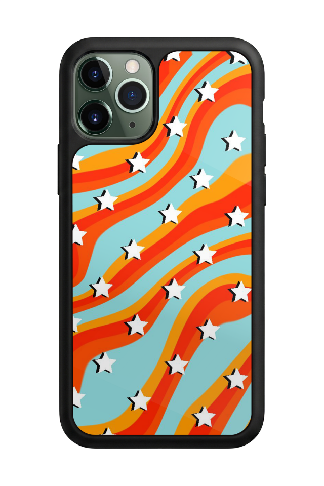 iPhone 11 Pro Uyumlu Retro Yildizlar Tasarımlı Glossy Premium Kılıf