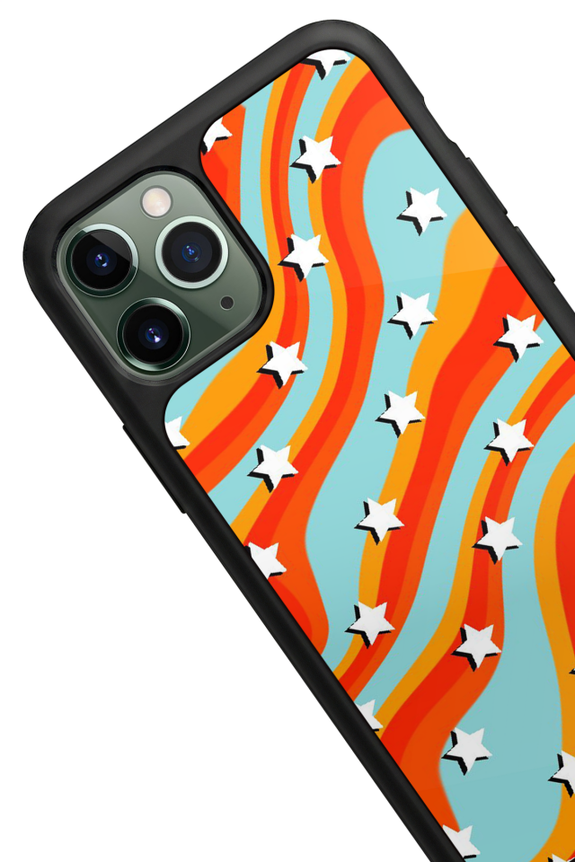 iPhone 11 Pro Uyumlu Retro Yildizlar Tasarımlı Glossy Premium Kılıf