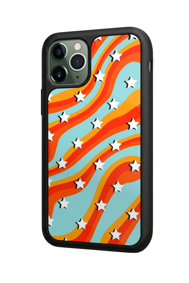 iPhone 11 Pro Uyumlu Retro Yildizlar Tasarımlı Glossy Premium Kılıf