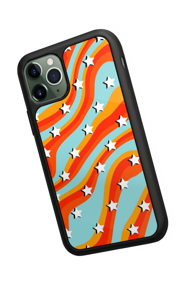 iPhone 11 Pro Uyumlu Retro Yildizlar Tasarımlı Glossy Premium Kılıf