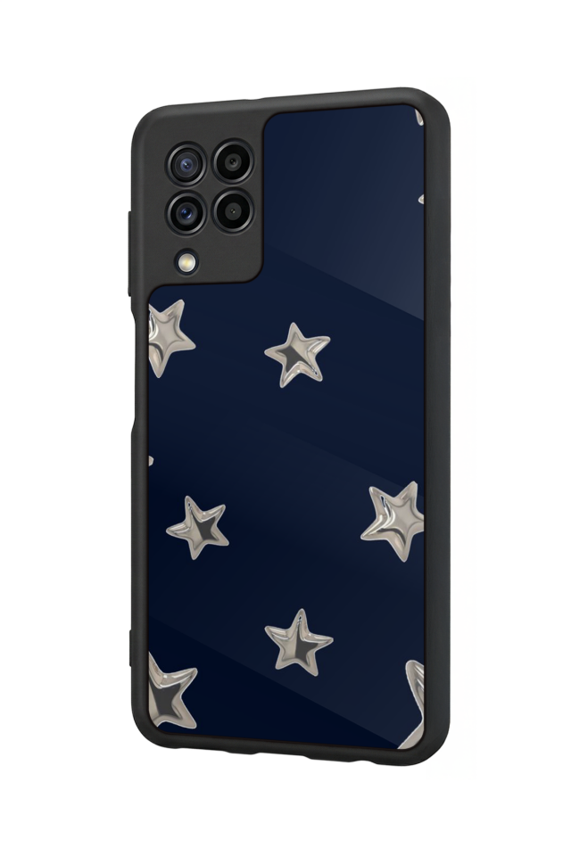 Samsung Galaxy M22 Uyumlu Retro Yildizlar Tasarımlı Glossy Premium Kılıf