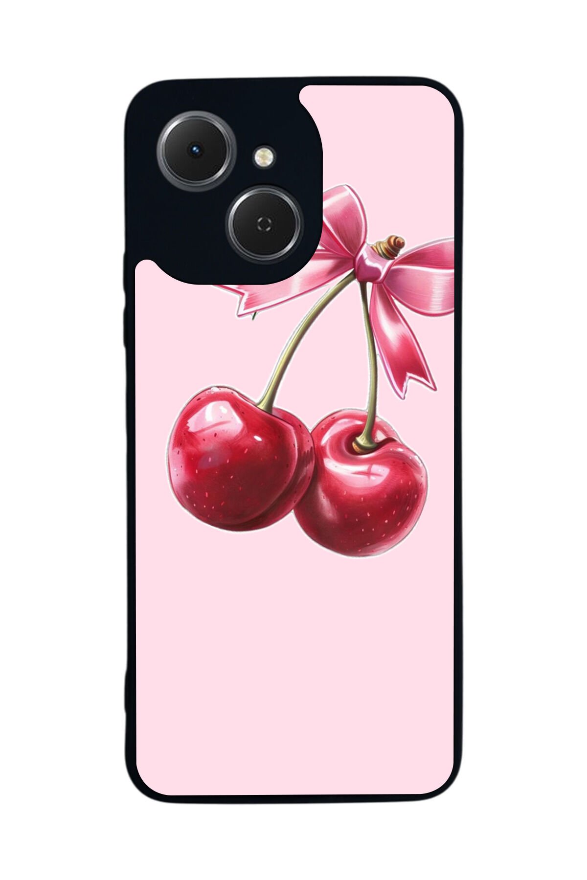 Tecno Spark 40C Uyumlu Kiraz Tasarımlı Glossy Premium Kılıf