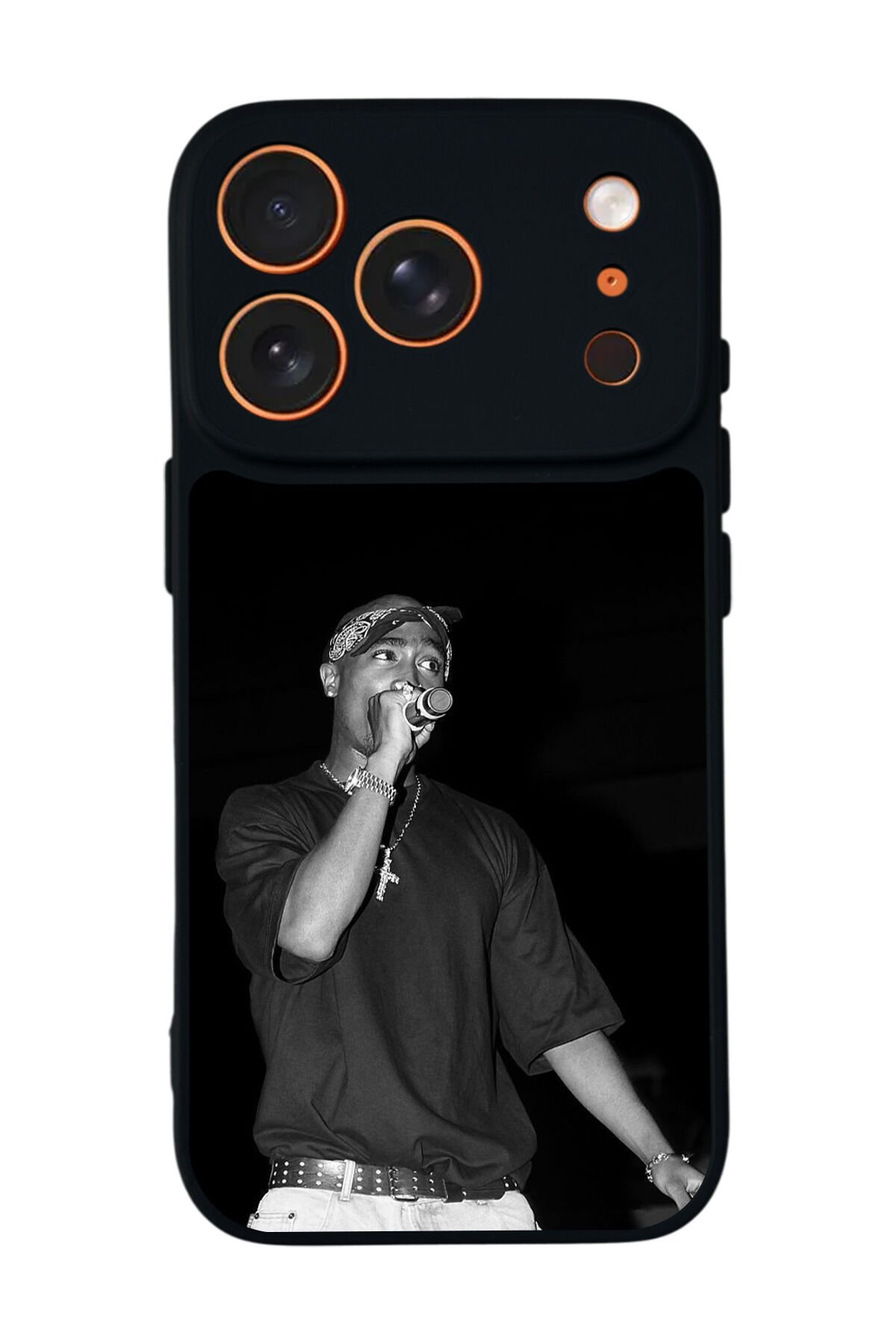 iPhone 17 Pro Max Uyumlu Tupac Tasarımlı Glossy Premium Kılıf