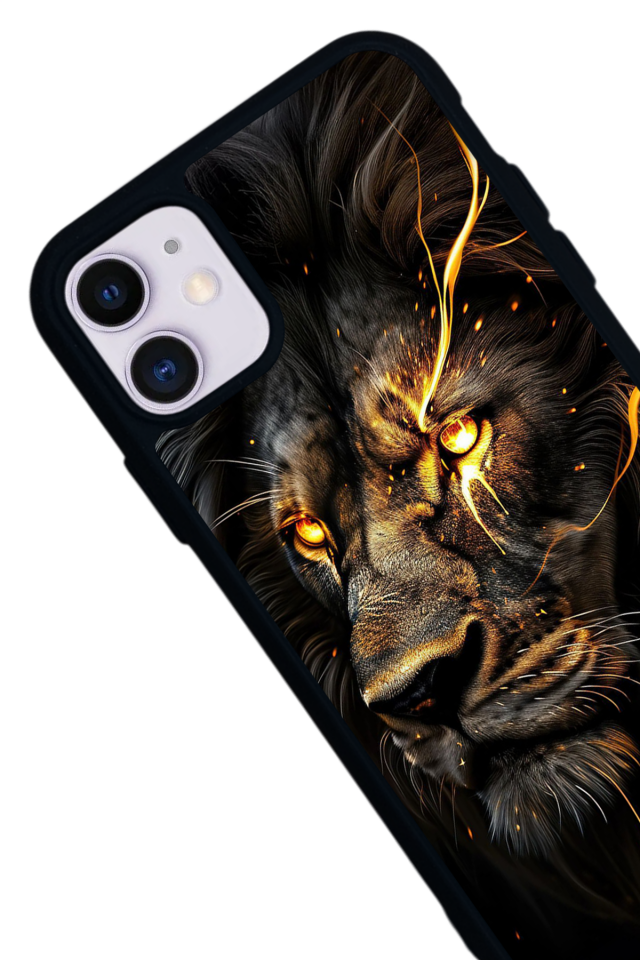 iPhone 11 Uyumlu Aslan Tasarımlı Glossy Premium Kılıf