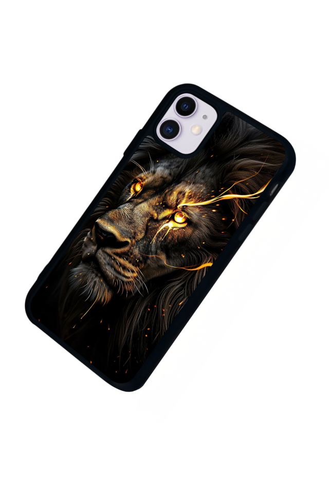 iPhone 11 Uyumlu Aslan Tasarımlı Glossy Premium Kılıf