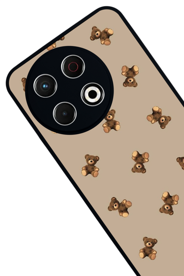 Tecno Spark 30 Pro Uyumlu Ayı Tasarımlı Glossy Premium Kılıf