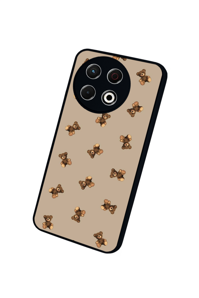 Tecno Spark 30 Pro Uyumlu Ayı Tasarımlı Glossy Premium Kılıf