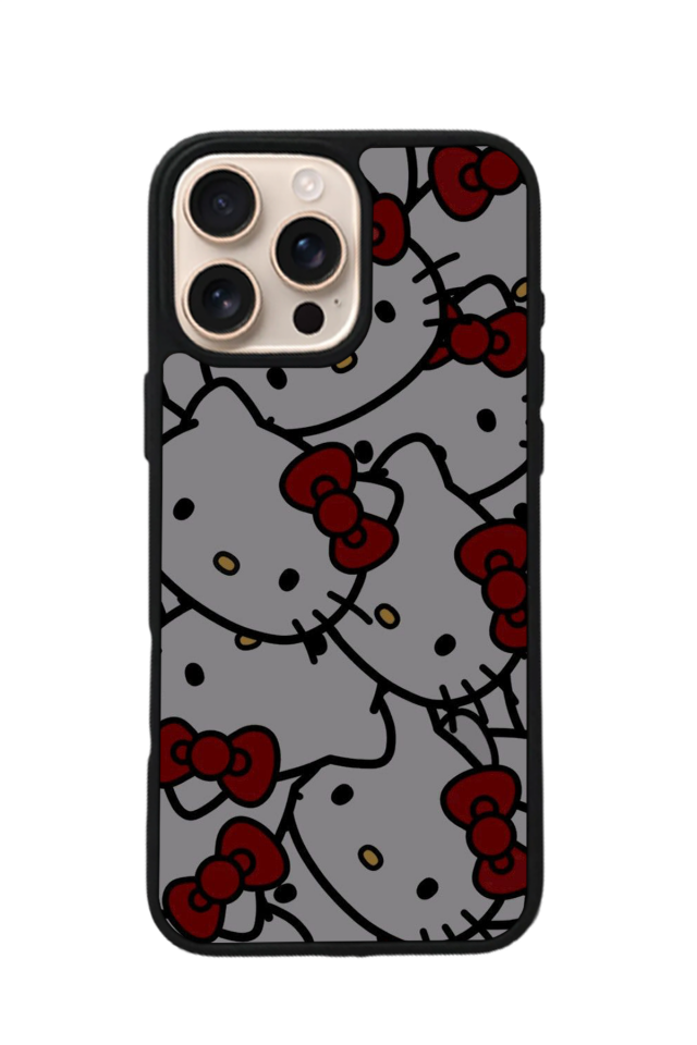 iPhone 14 Pro Uyumlu HelloKitty Tasarımlı Glossy Premium Kılıf