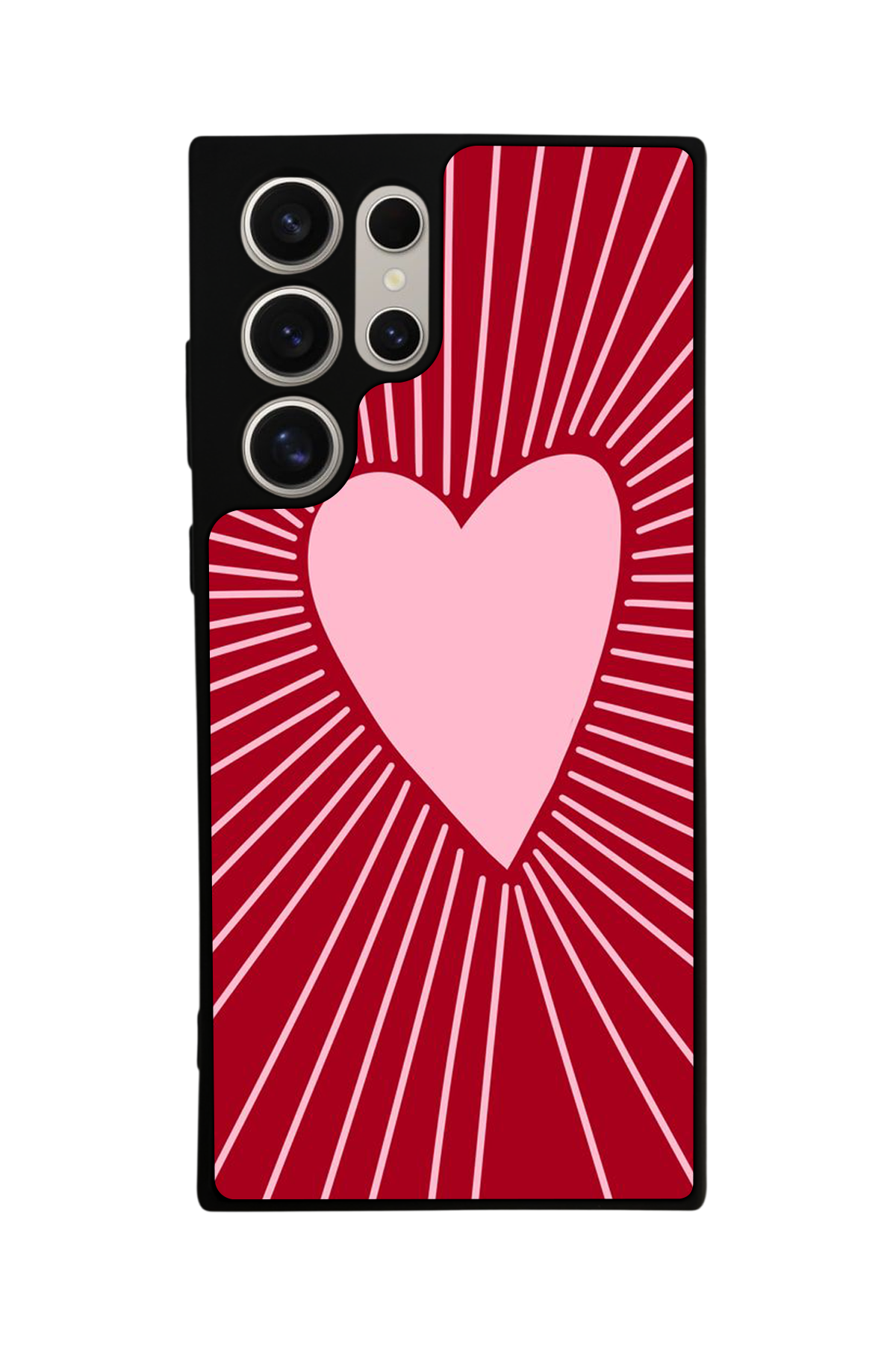 Samsung Galaxy S22 Ultra Uyumlu Kalp Love Tasarımlı Glossy Premium Kılıf