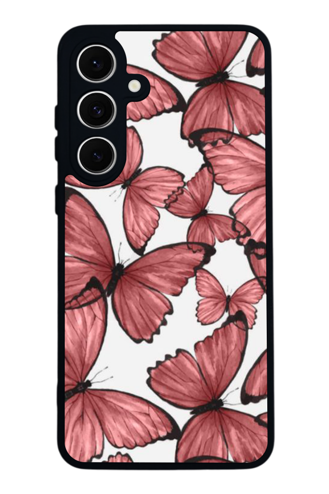 Samsung Galaxy S24 FE Uyumlu Kelebek Tasarımlı Glossy Premium Kılıf