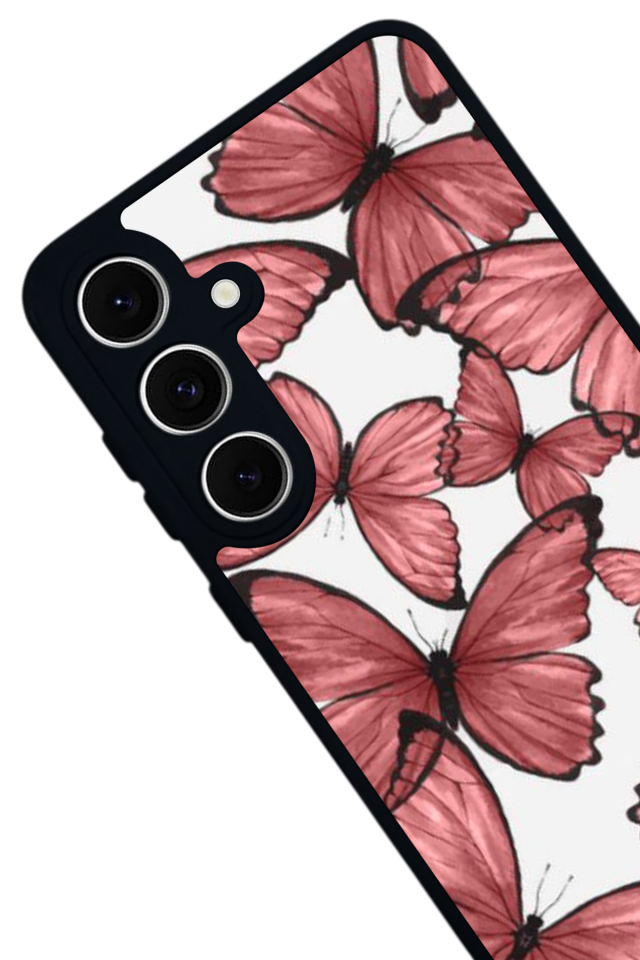Samsung Galaxy S24 FE Uyumlu Kelebek Tasarımlı Glossy Premium Kılıf