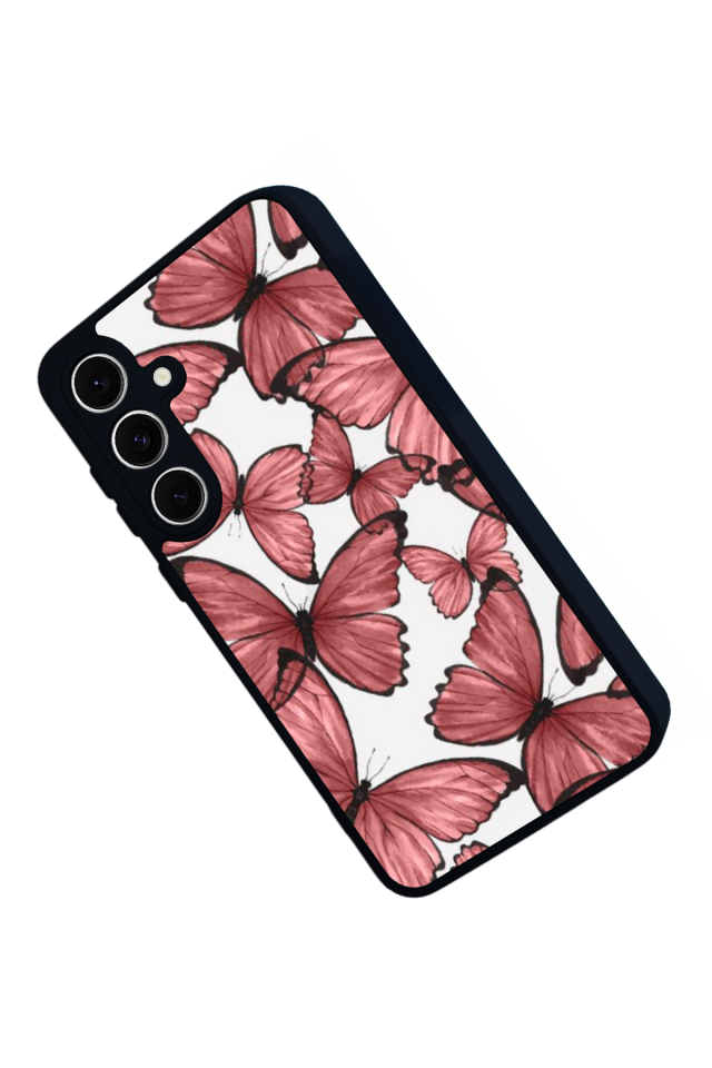 Samsung Galaxy S24 FE Uyumlu Kelebek Tasarımlı Glossy Premium Kılıf