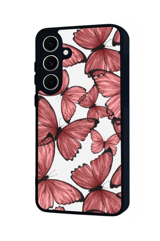 Samsung Galaxy S24 FE Uyumlu Kelebek Tasarımlı Glossy Premium Kılıf