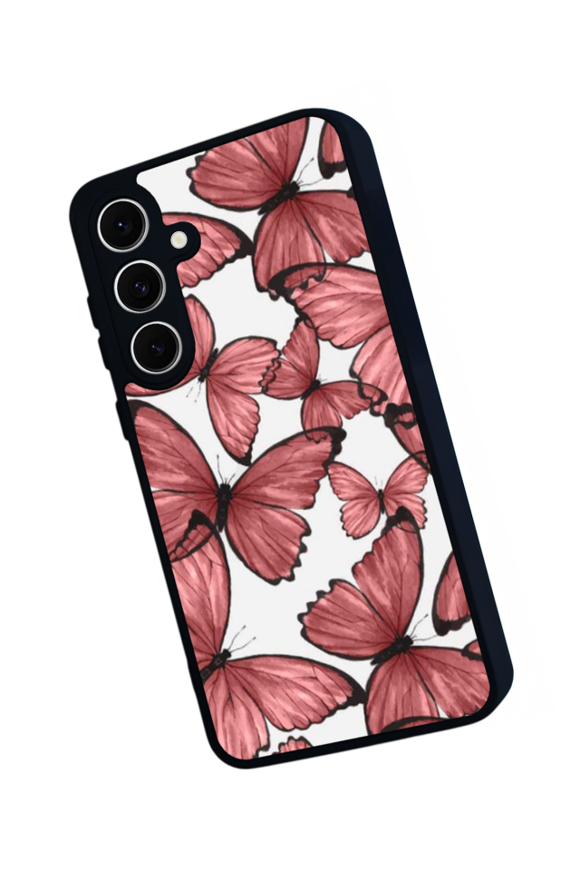 Samsung Galaxy S24 FE Uyumlu Kelebek Tasarımlı Glossy Premium Kılıf