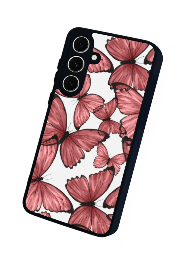 Samsung Galaxy S24 FE Uyumlu Kelebek Tasarımlı Glossy Premium Kılıf