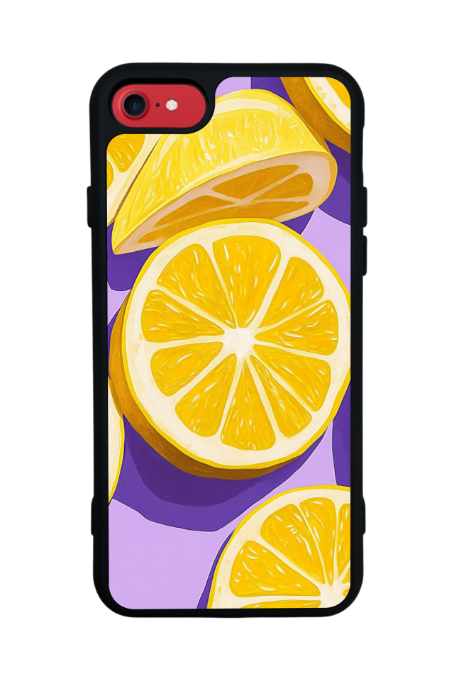iPhone 8 Uyumlu Limon Tasarımlı Glossy Premium Kılıf