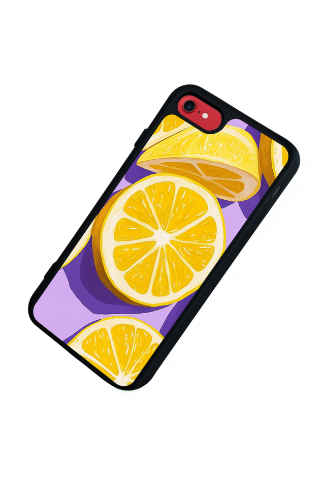 iPhone 8 Uyumlu Limon Tasarımlı Glossy Premium Kılıf