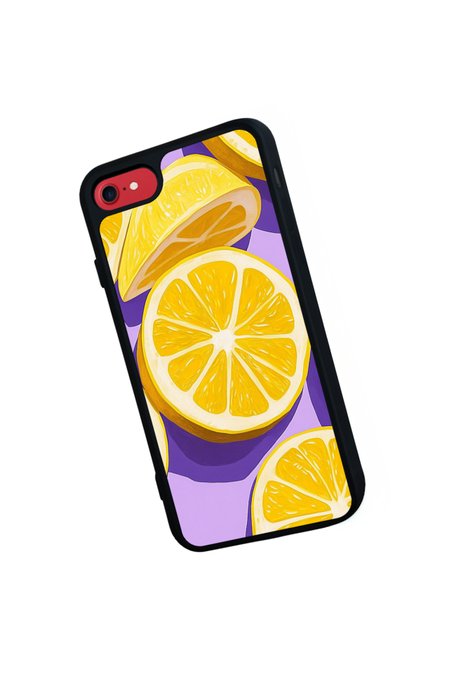 iPhone 8 Uyumlu Limon Tasarımlı Glossy Premium Kılıf