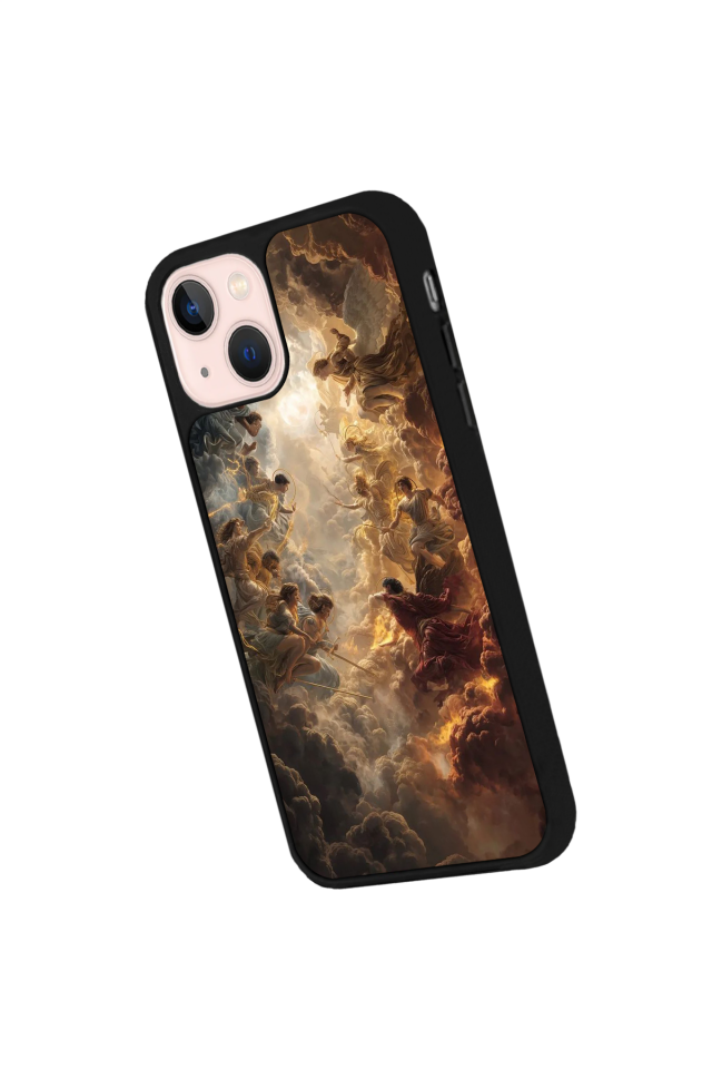 iPhone 13/14 Uyumlu Melek Tasarımlı Glossy Premium Kılıf