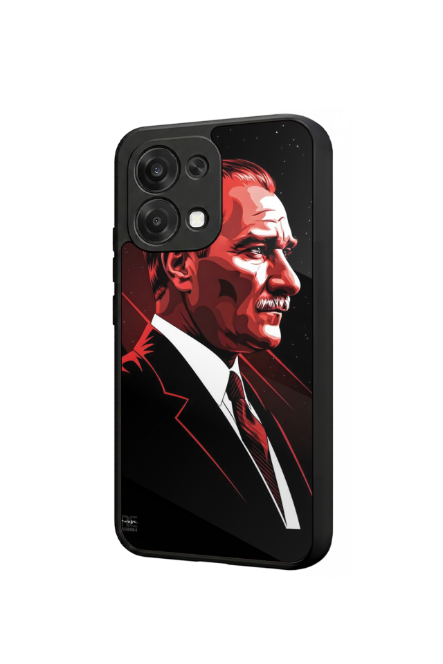 Oppo A6 Pro Uyumlu Mustafa Kemal Ataturk Tasarımlı Glossy Premium Kılıf