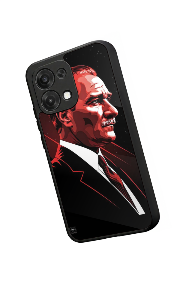 Oppo A6 Pro Uyumlu Mustafa Kemal Ataturk Tasarımlı Glossy Premium Kılıf