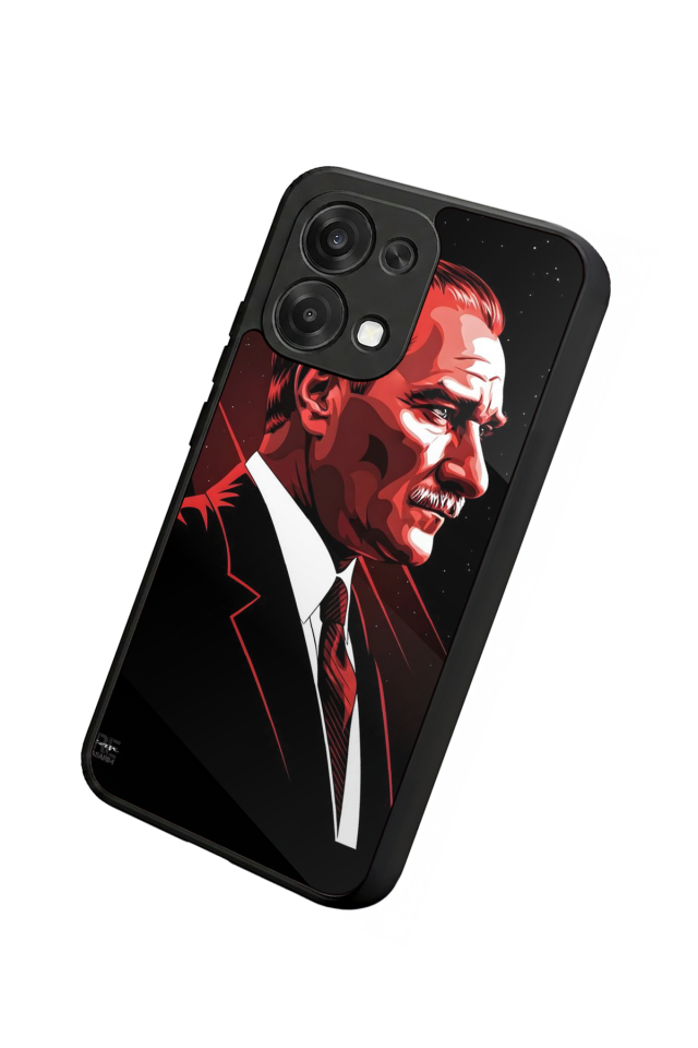 Oppo A6 Pro Uyumlu Mustafa Kemal Ataturk Tasarımlı Glossy Premium Kılıf