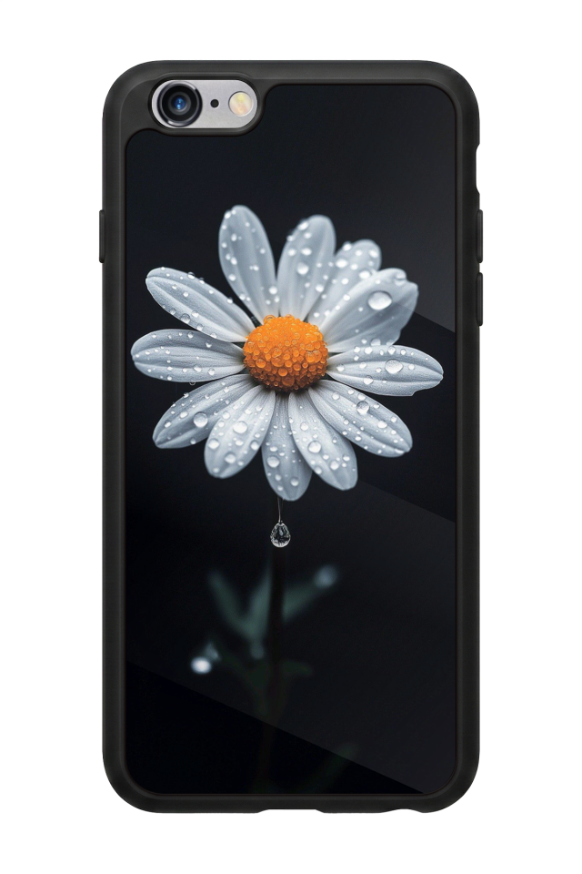 iPhone 6 Plus Uyumlu Papatya Tasarımlı Glossy Premium Kılıf