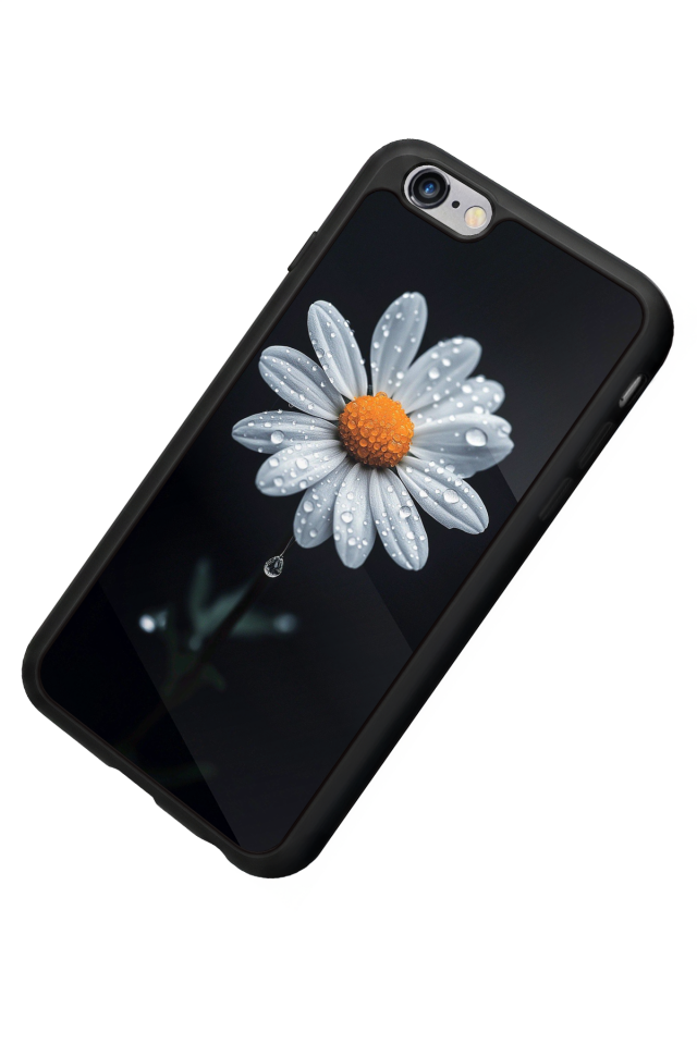 iPhone 6 Plus Uyumlu Papatya Tasarımlı Glossy Premium Kılıf