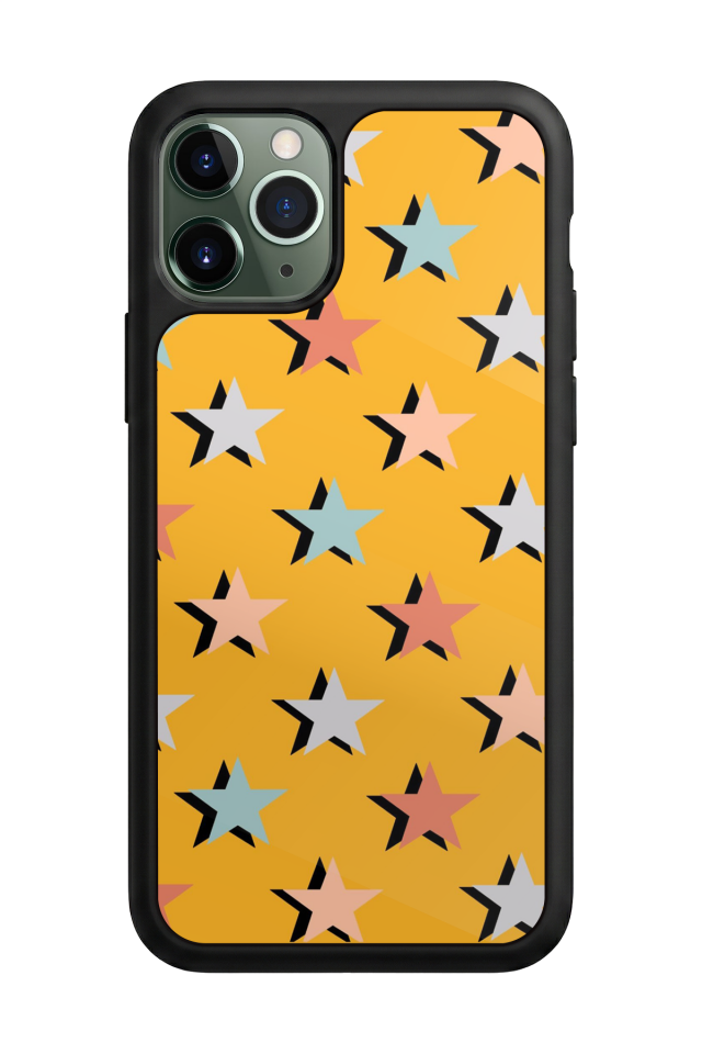 iPhone 11 Pro Uyumlu Retro Yildizlar Tasarımlı Glossy Premium Kılıf